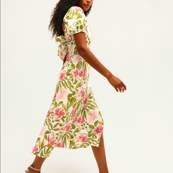 NWT Reformation Denver Linen Dress Kauai